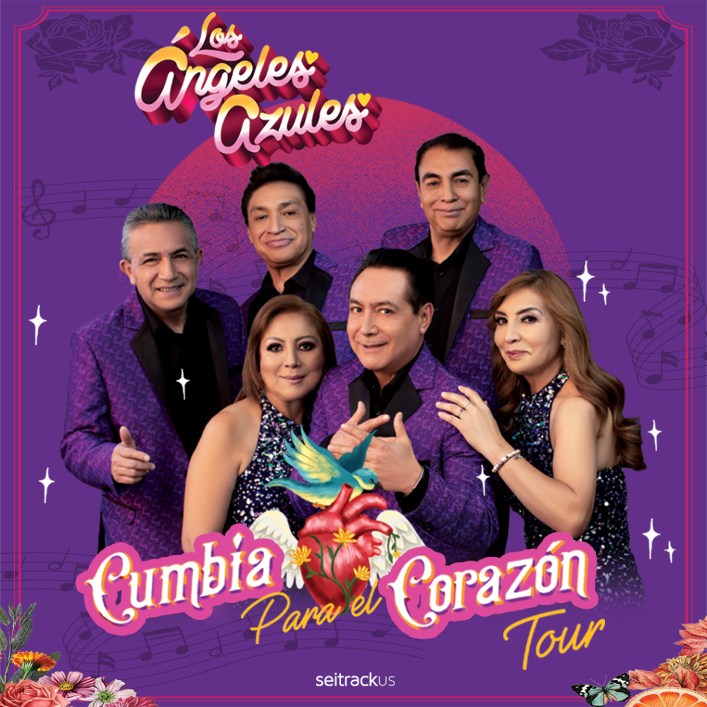 Imagen promocional de la nueva gira de Los Ángeles Azules Cumbia Para el Corazón