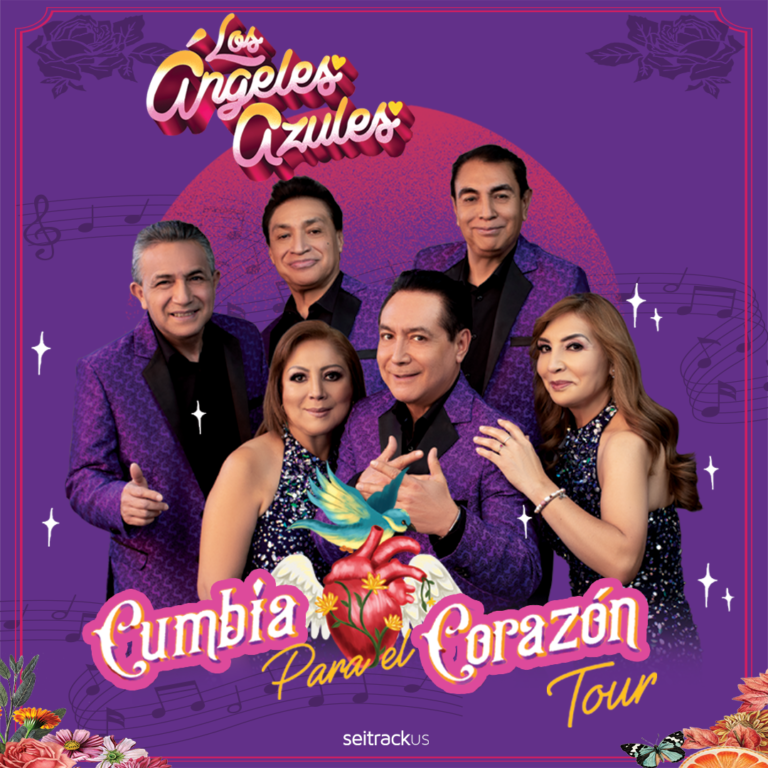 Promotional image of Los Angeles Azules newest tour Cumbia Para el Corazón