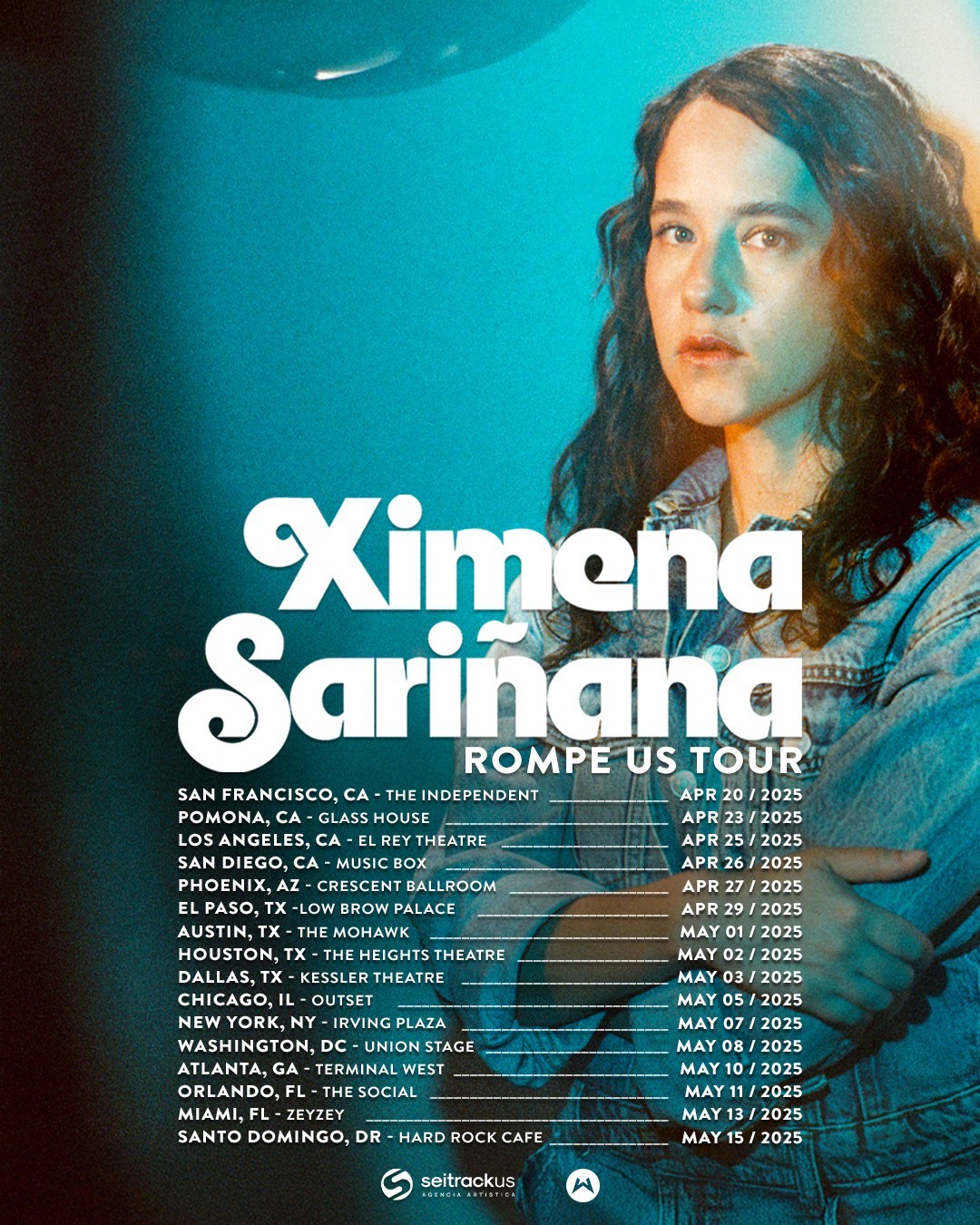 XIMENA SARIÑANA ANNOUNCES HER "ROMPE US TOUR 2025" Seitrack US